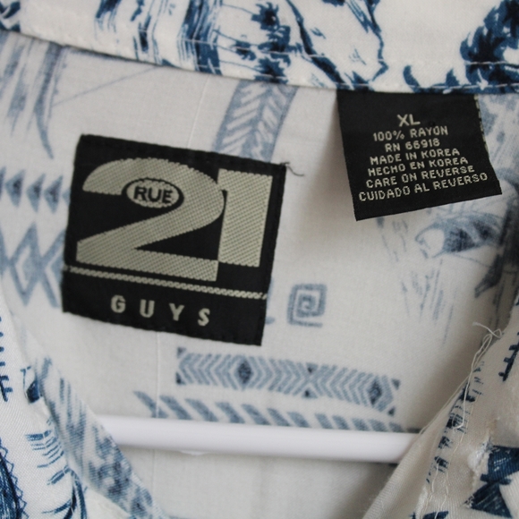 Rue 21 Guys, XL Hawaiian button down shirt - Picture 3 of 4